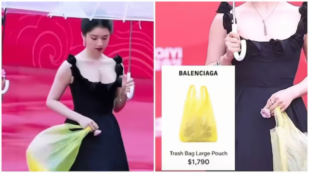 Chinese Actress Zhang Jingyi Stuns Red Carpet with "Grocery Bag"