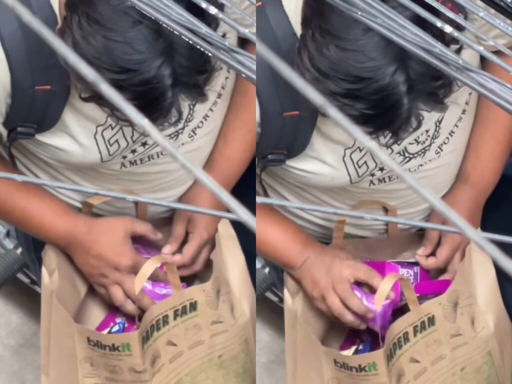 Blinkit Agent Stealing Food