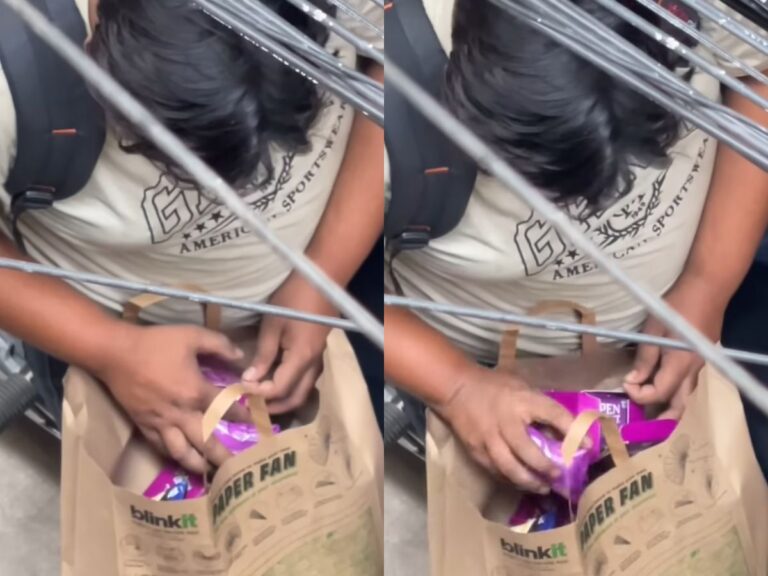 Blinkit Agent Stealing Food