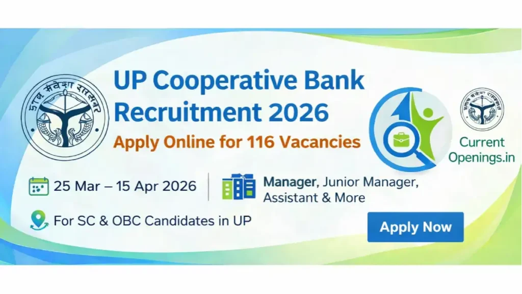 UP Co-op Bank Recruitment 2026