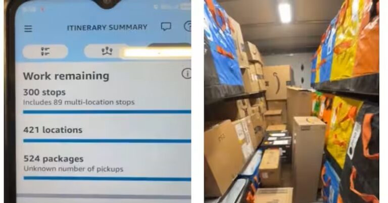 Viral Video of Amazon Driver’s Massive Workload