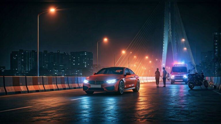 Hyderabad Businessman Dies After Being Struck by Speeding Mercedes on Cable Bridge