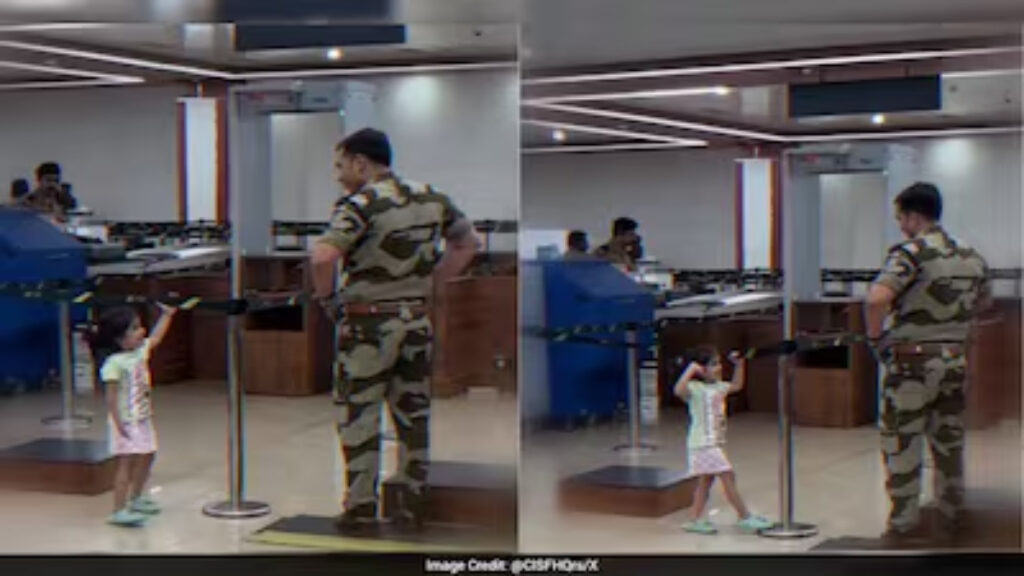 Little girl's heartfelt salute to CISF jawan