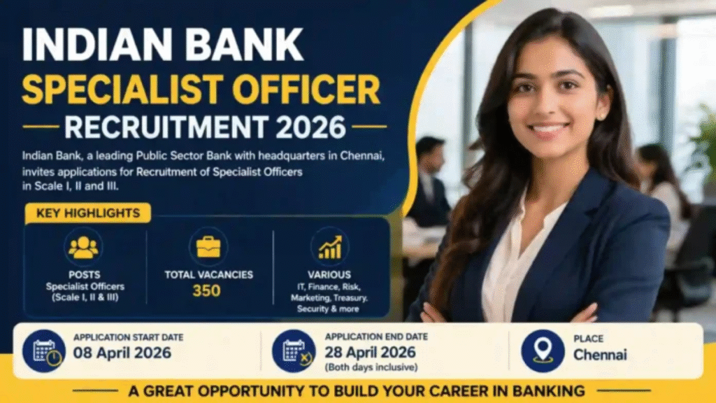 Indian Bank SO Recruitment 2026