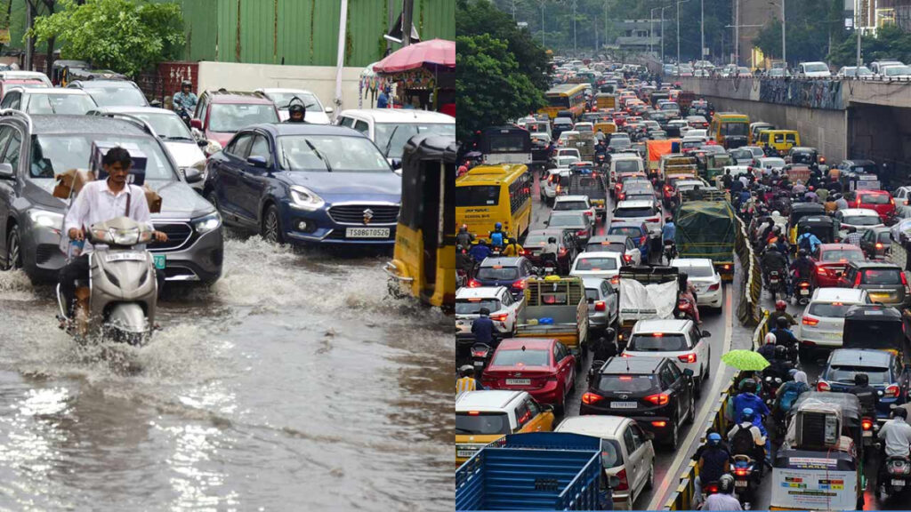 Hyderabad Roads Clogged
