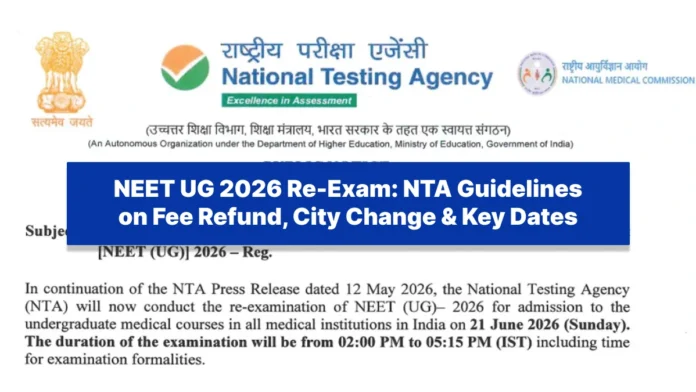 NEET UG 2026 Re-Exam Fee Refund NEET UG 2026 Re-Exam Fee Refund