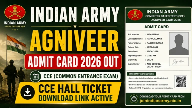 Indian Army Agniveer Admit Card 2026
