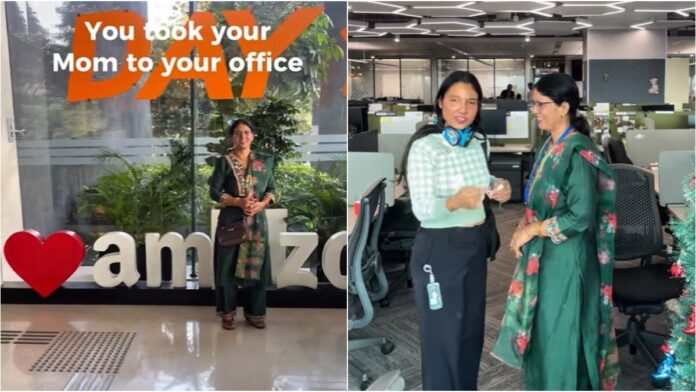 Proud Parent Moment! Woman Takes Parents To Amazon Office, Proud Parent Moment! Woman Takes Parents To Amazon Office,