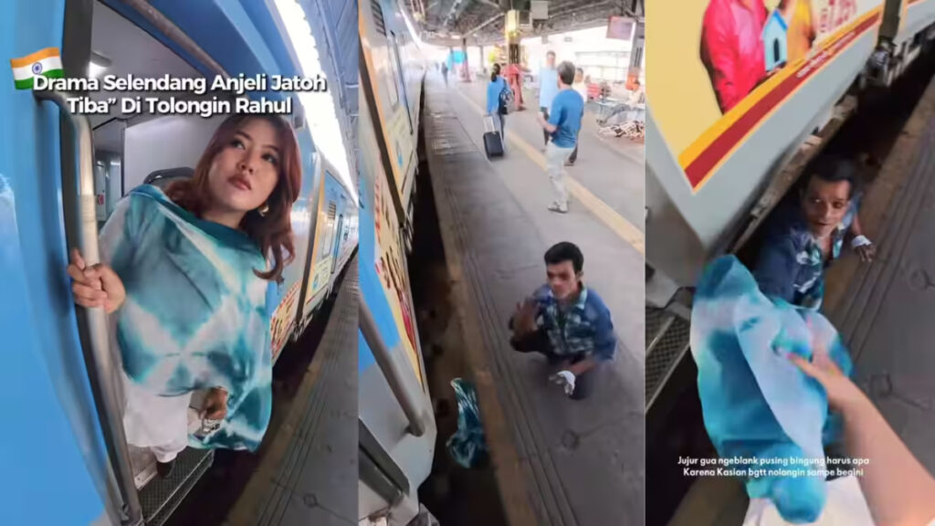 Real-Life Bollywood: Man Jumps on Tracks