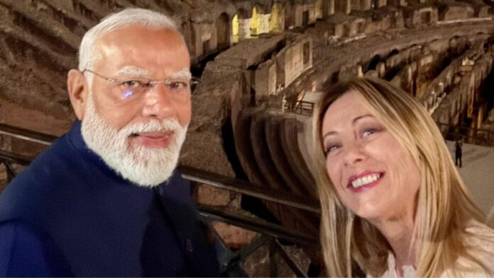 Giorgia Meloni’s selfie with Narendra Modi