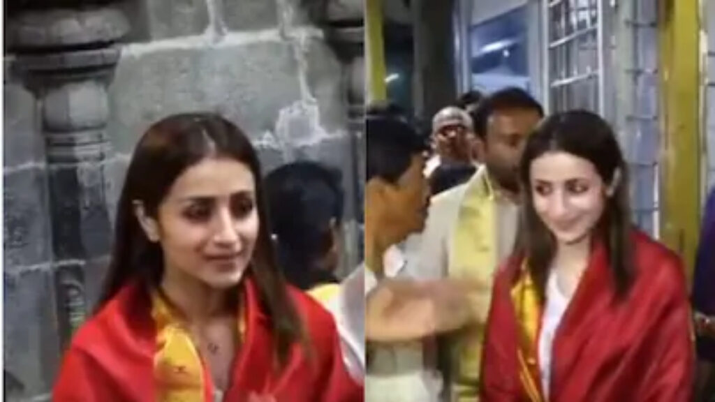 Trisha Prays at Tirupati on 43rd Birthday