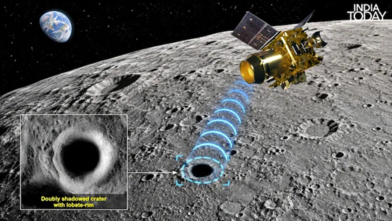Chandrayaan-2 Radar Finds Deep Ice Hidden at Moon South Pole