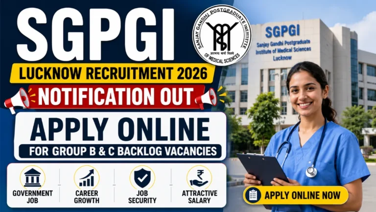 SGPGIMS Lucknow Recruitment 2026: Official Notification Released