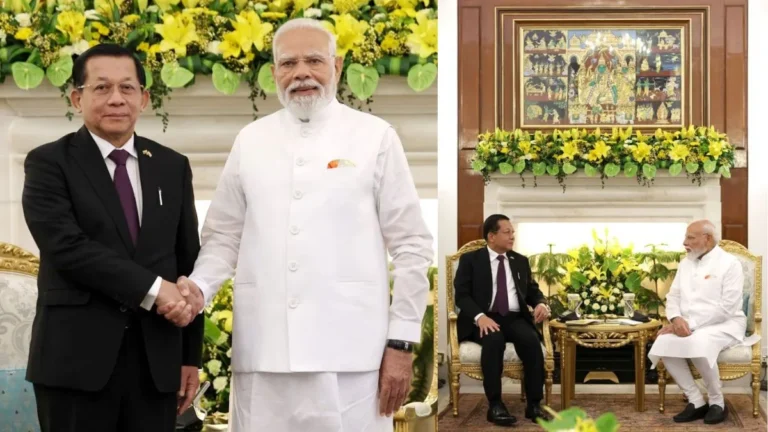 PM Modi and Myanmar President Min Aung Hlaing Hold High-Stakes Talks at Hyderabad House