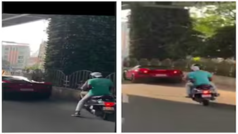 Inches From Ruin: The Viral Scooter vs. Ferrari Near-Miss