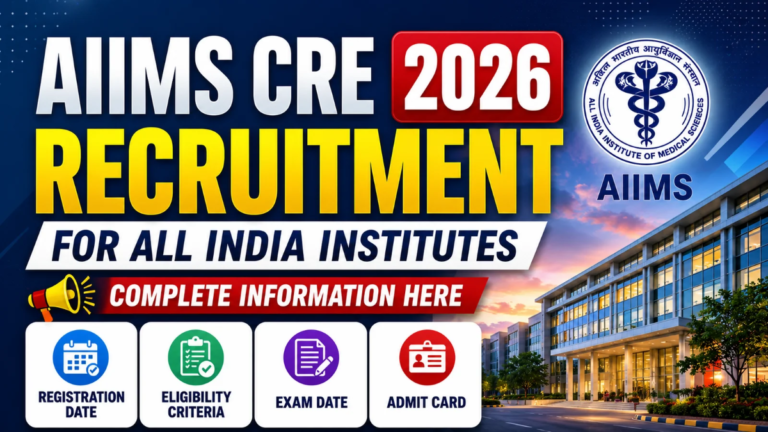AIIMS CRE 2026: Eligibility, Selection, and How to Apply