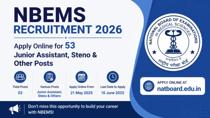 NBEMS Recruitment 2026