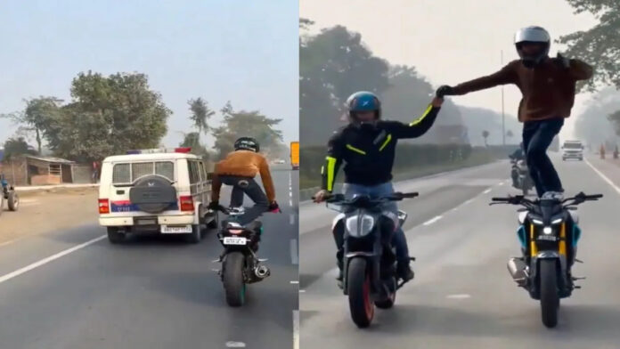 Bihar Traffic Police Fine Motorcyclist for Displaying Religious Sticker on Bike Bihar Traffic Police Fine Motorcyclist for Displaying Religious Sticker on Bike