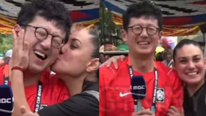 ‘If It Was The Other Way Round...’: Mexican Fan Kisses South Korean Reporter ‘If It Was The Other Way Round...’: Mexican Fan Kisses South Korean Reporter