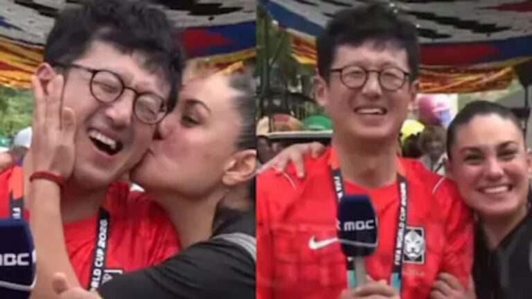 ‘If It Was The Other Way Round…’: Mexican Fan Kisses South Korean Reporter On Live TV, Video Goes Viral