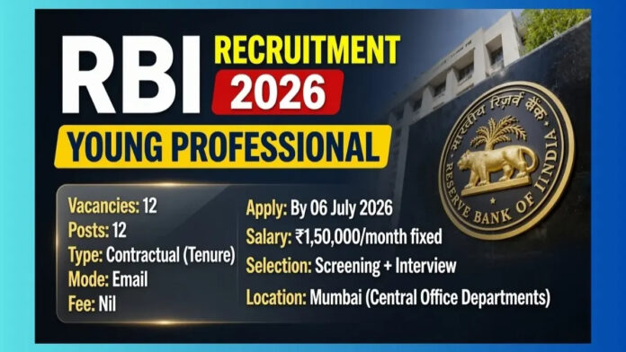 RBI Young Professional Recruitment 2026