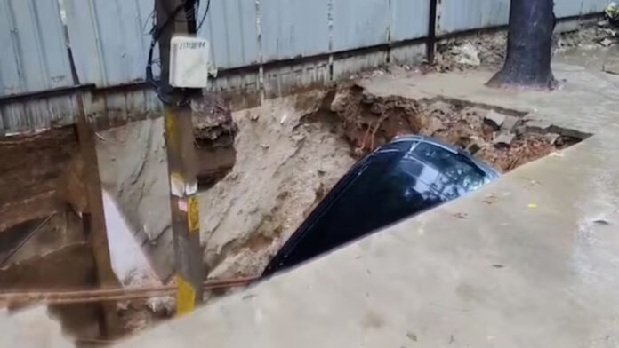 Ghaziabad Scooter Plunge Into 20-Foot Pit