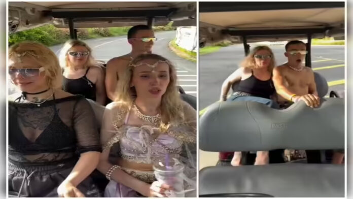 Viral video: Woman forgets she's driving, Viral video: Woman forgets she's driving,