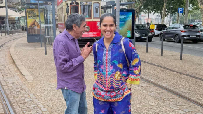 Saina Nehwal Sweet Father-Daughter Portugal Getaway Saina Nehwal Sweet Father-Daughter Portugal Getaway